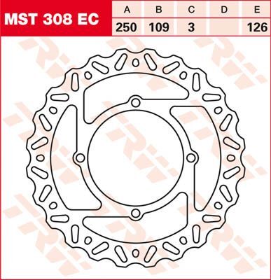 TRW BRAKE ROTOR FIXED EC-CROSS WAVE MST308EC
