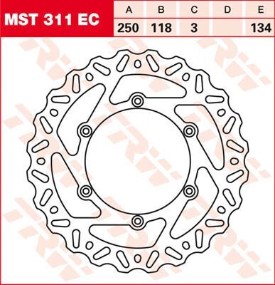 TRW BRAKE ROTOR FIXED EC-CROSS WAVE MST311EC