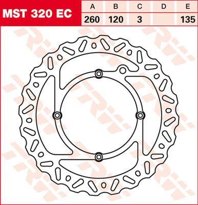 TRW BRAKE ROTOR FIXED EC-CROSS WAVE MST320EC