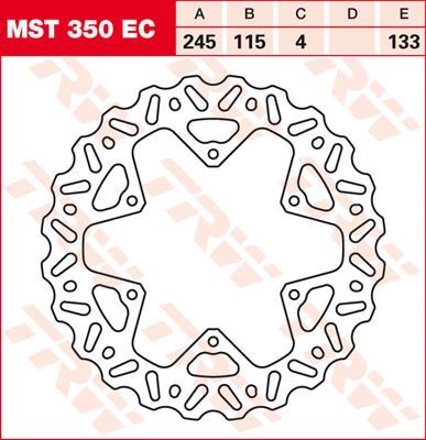 TRW BRAKE ROTOR FIXED EC-CROSS WAVE MST350EC