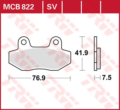 TRW BRAKE PAD ALLROUND ORGANIC MCB822