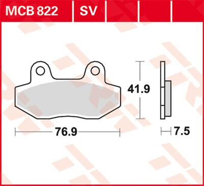 TRW BRAKE PAD ALLROUND ORGANIC MCB822