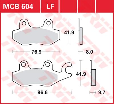 TRW BRAKE PAD ALLROUND ORGANIC MCB604