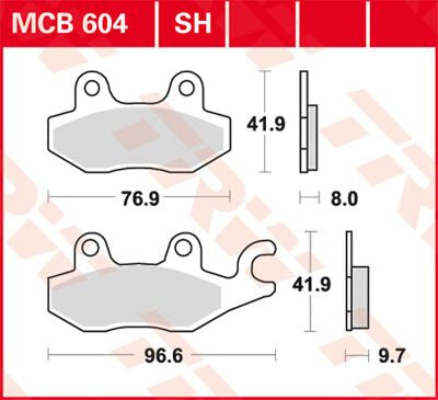 TRW BRAKE PAD ALLROUND ORGANIC MCB604