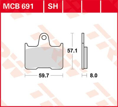 TRW BRAKE PAD ALLROUND ORGANIC MCB691