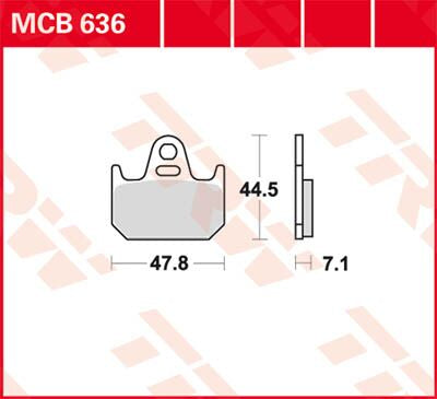 TRW BRAKE PAD ALLROUND ORGANIC MCB636