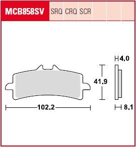TRW BRAKE PAD CRQ HYPER-CARBON RACING MCB858CRQ