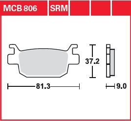 TRW BRAKE PAD ALLROUND ORGANIC STANDARD MCB806