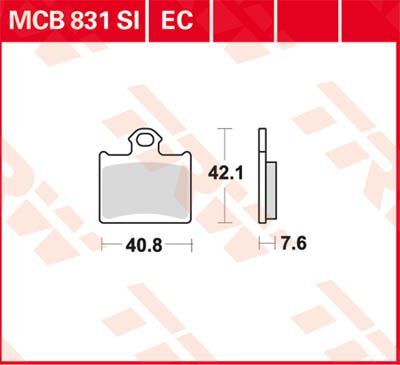 TRW BRAKE PAD EC-ORGANIC OFFROAD MCB831EC