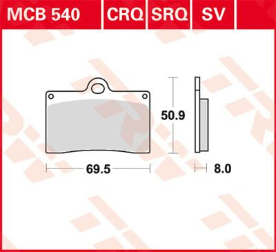TRW BRAKE PAD SV SINTER PERFORMANCE MCB540SV