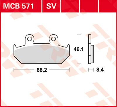 TRW BRAKE PAD SV SINTER PERFORMANCE MCB571SV