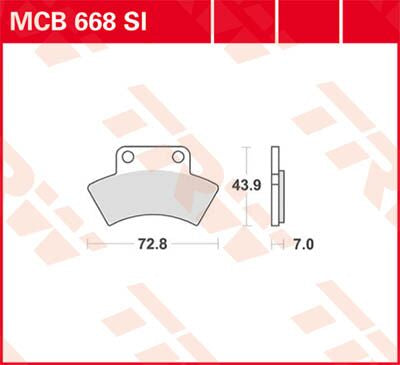 TRW BRAKE PAD SI SINTER OFFROAD MCB668SI