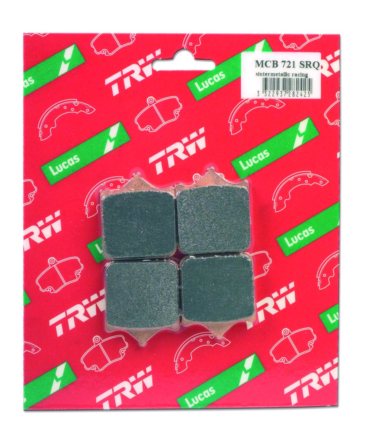 TRW BRAKE PAD SV SINTER PERFORMANCE STREET MCB721SV