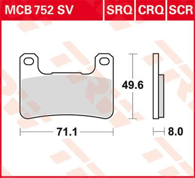 TRW BRAKE PAD CRQ HYPER-CARBON RACING MCB752CRQ