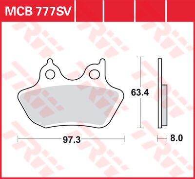 TRW BRAKE PAD SV SINTER PERFORMANCE STREET MCB777SV