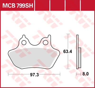 TRW BRAKE PAD SH SINTER PERFORMANCE STREET & ROAD TRACKS MCB799SH