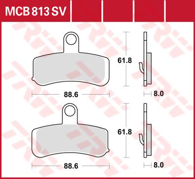 TRW BRAKE PAD SV SINTER PERFORMANCE STREET MCB813SV