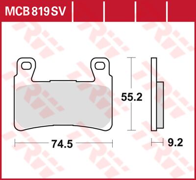 TRW BRAKE PAD SV SINTER PERFORMANCE STREET MCB819SV
