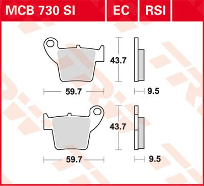 TRW BRAKE PAD SI SINTER OFFROAD MCB730SI