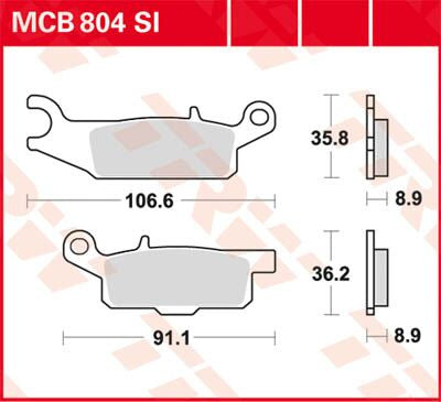 TRW BRAKE PAD SI SINTER OFFROAD MCB804SI