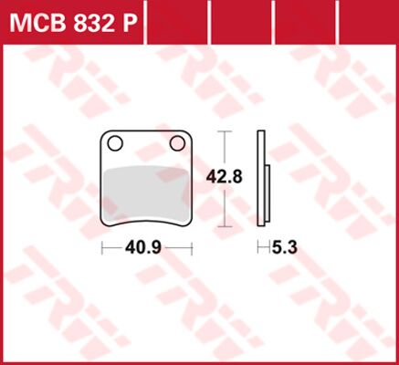 TRW BRAKE PAD P ORGANIC PARKING BRAKE MCB832P