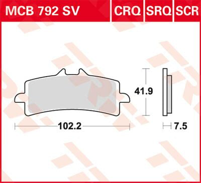 TRW BRAKE PAD SCR SINTER CARBON RACE LONGLIFE MCB792SCR