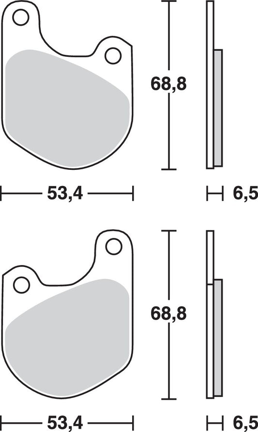 TRW BRAKE PAD ALLROUND ORGANIC STANDARD MCB511