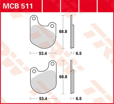 TRW BRAKE PAD ALLROUND ORGANIC STANDARD MCB511
