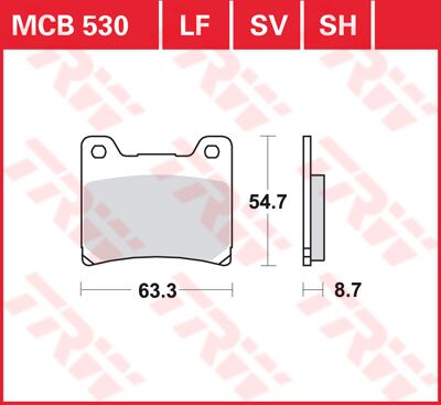 TRW BRAKE PAD ALLROUND ORGANIC STANDARD MCB530