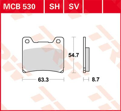 TRW BRAKE PAD ALLROUND ORGANIC STANDARD MCB530