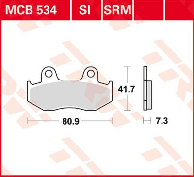 TRW BRAKE PAD ALLROUND ORGANIC STANDARD MCB534