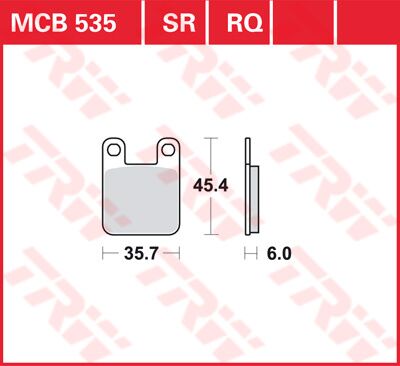 TRW BRAKE PAD ALLROUND ORGANIC STANDARD MCB535