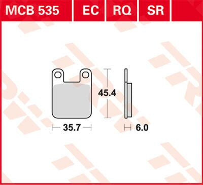 TRW BRAKE PAD ALLROUND ORGANIC STANDARD MCB535