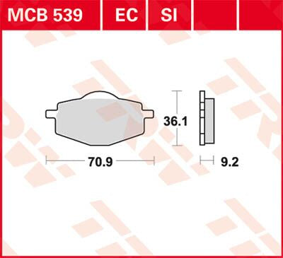 TRW BRAKE PAD ALLROUND ORGANIC STANDARD MCB539