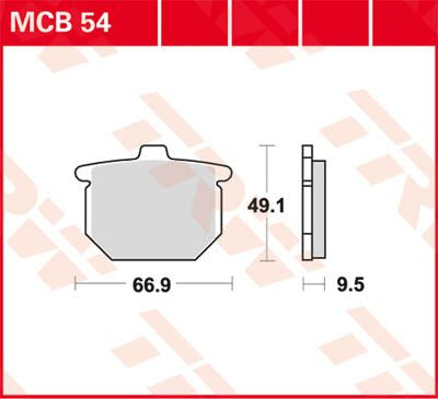 TRW BRAKE PAD ALLROUND ORGANIC STANDARD MCB54