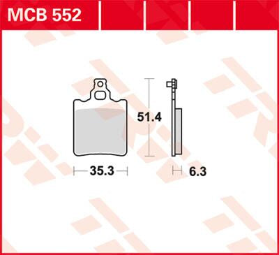 TRW BRAKE PAD ALLROUND ORGANIC STANDARD MCB552