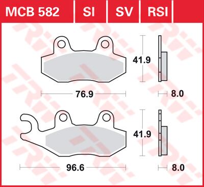 TRW BRAKE PAD ALLROUND ORGANIC STANDARD MCB582