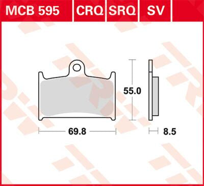 TRW BRAKE PAD ALLROUND ORGANIC STANDARD MCB595