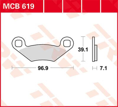 TRW BRAKE PAD ALLROUND ORGANIC STANDARD MCB619