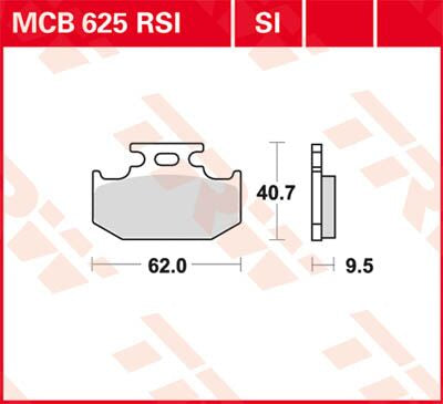 TRW BRAKE PAD SI SINTER OFFROAD MCB625SI
