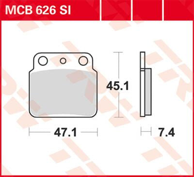 TRW BRAKE PAD SI SINTER OFFROAD MCB626SI