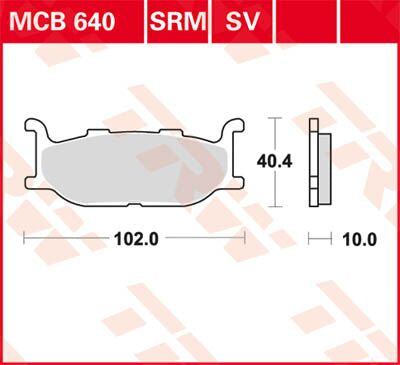 TRW BRAKE PAD ALLROUND ORGANIC STANDARD MCB640