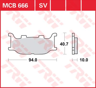 TRW BRAKE PAD ALLROUND ORGANIC STANDARD MCB666