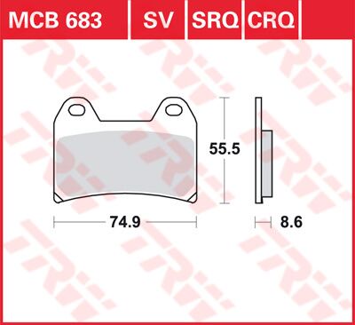 TRW BRAKE PAD ALLROUND ORGANIC STANDARD MCB683