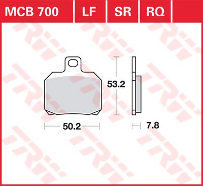 TRW BRAKE PAD ALLROUND ORGANIC STANDARD MCB700