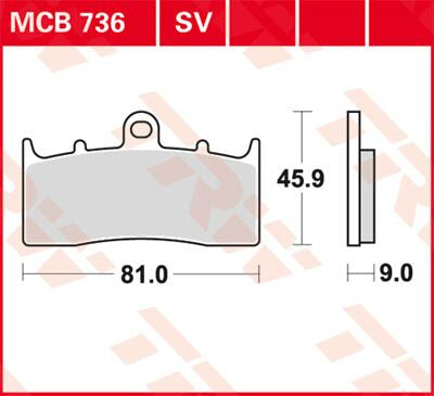TRW BRAKE PAD ALLROUND ORGANIC STANDARD MCB736