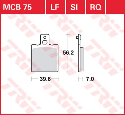 TRW BRAKE PAD ALLROUND ORGANIC STANDARD MCB75
