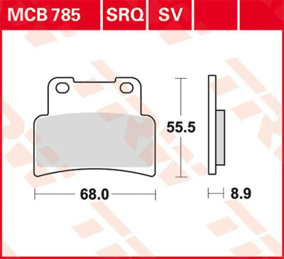TRW BRAKE PAD ALLROUND ORGANIC STANDARD MCB785