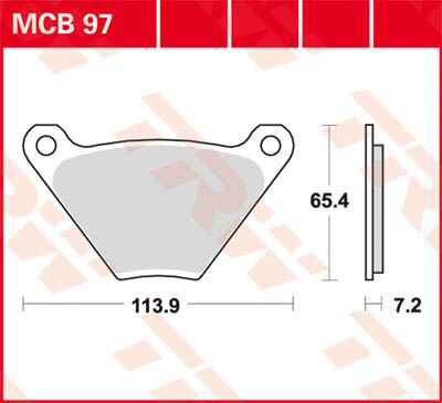 TRW BRAKE PAD ALLROUND ORGANIC STANDARD MCB97