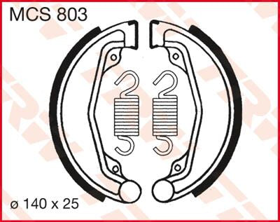 TRW BRAKE SHOES TRW MCS803 MCS803